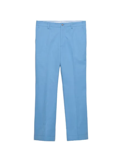 Prada flare sartorial poplin trousers