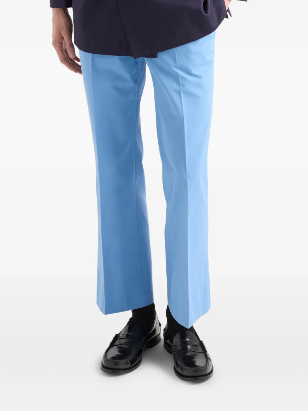 Prada Flared popeline broek Blauw