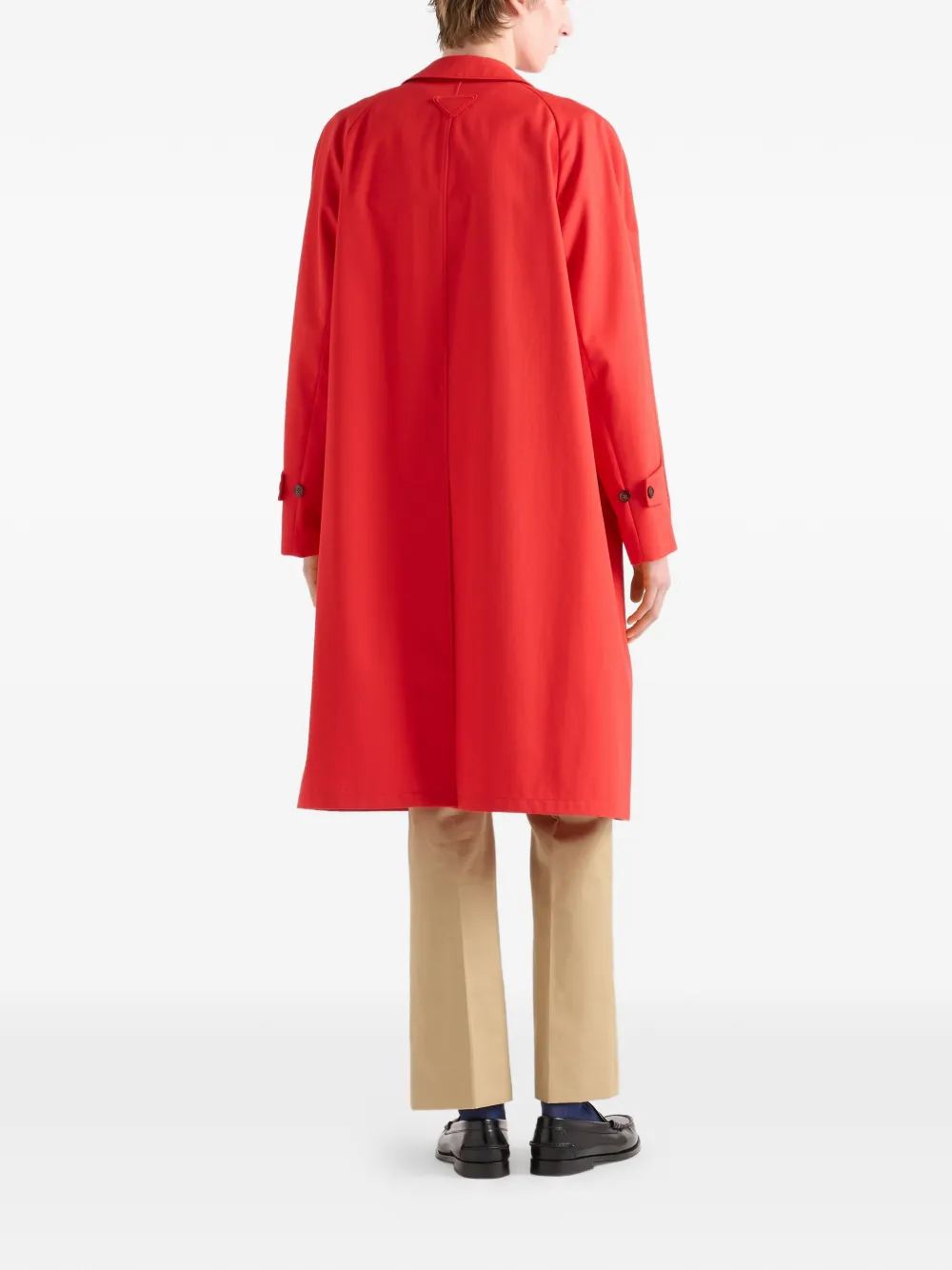 Prada Katoenen broek met trompet flare Beige