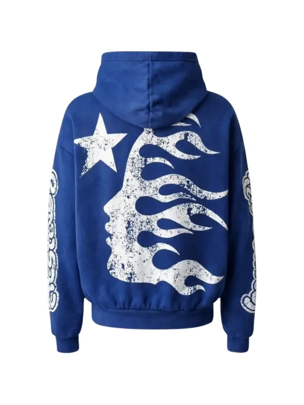 HELLSTAR Yoga Hooded Sweater | Blue | FARFETCH