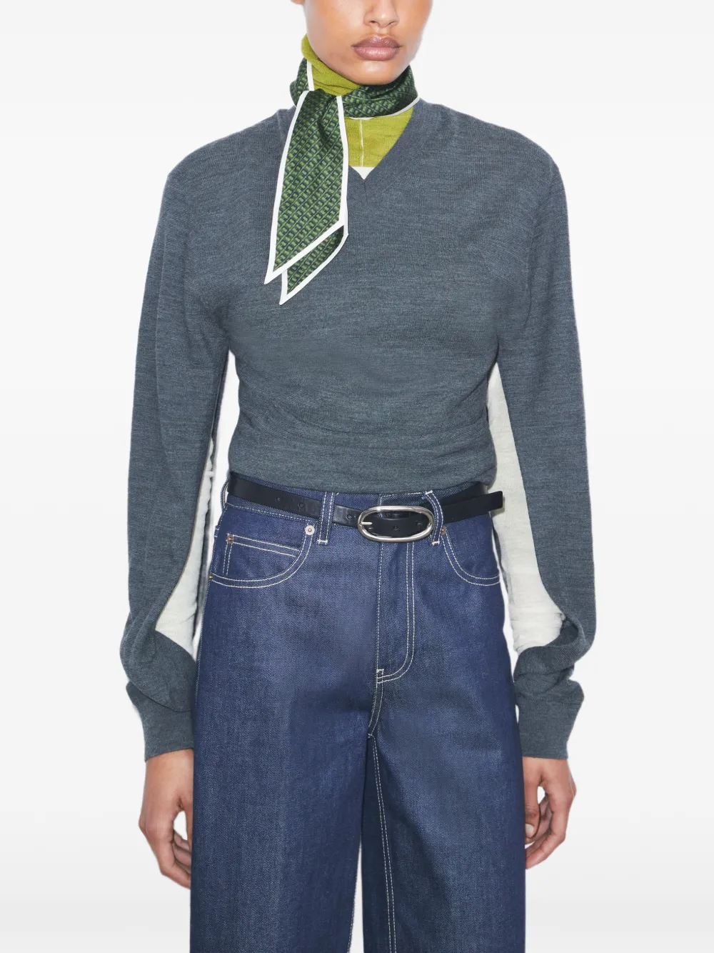 Tory Burch Stropdas met print Groen