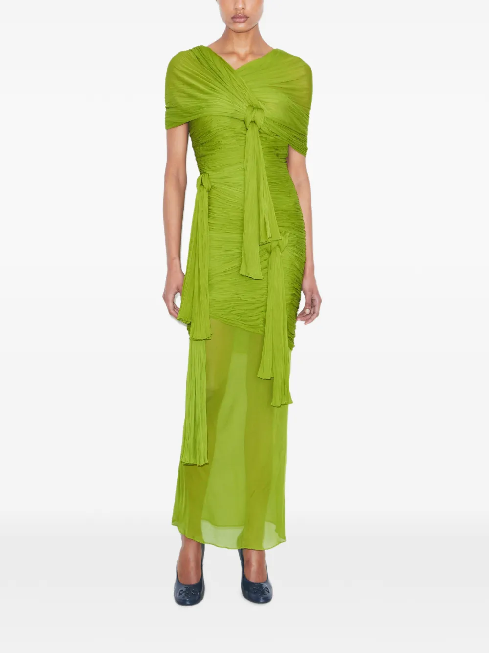  Tory Burch Knotted Dress - Green 