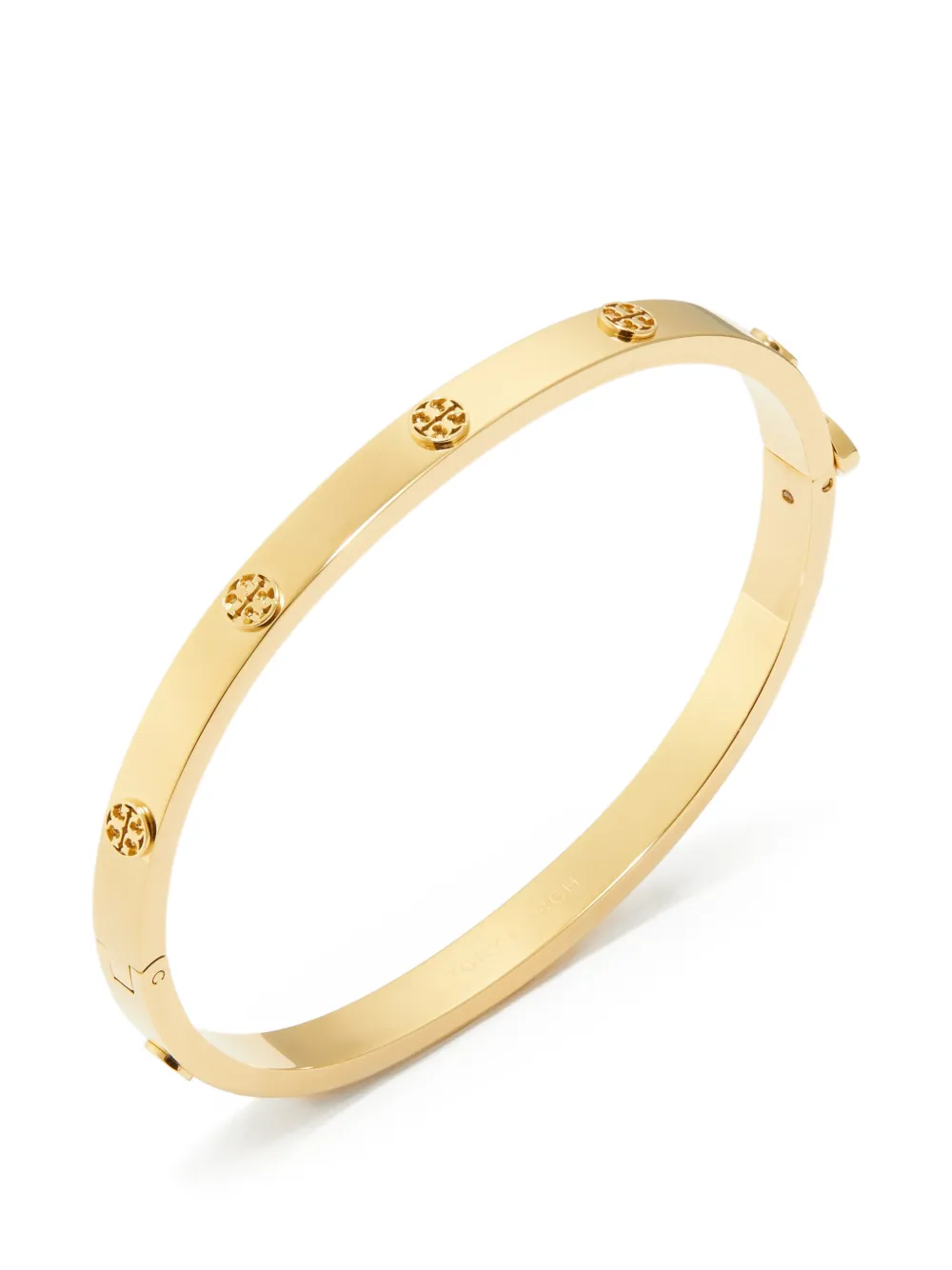 Tory Burch Thin Icon Hinge Bracelet in Gold, view 2