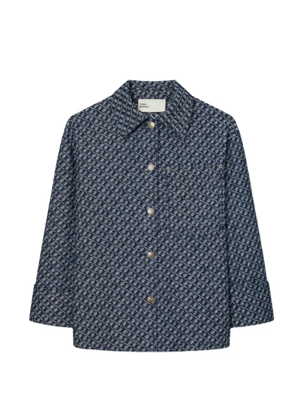 Tory Burch Denim Barn Jacket in Blue