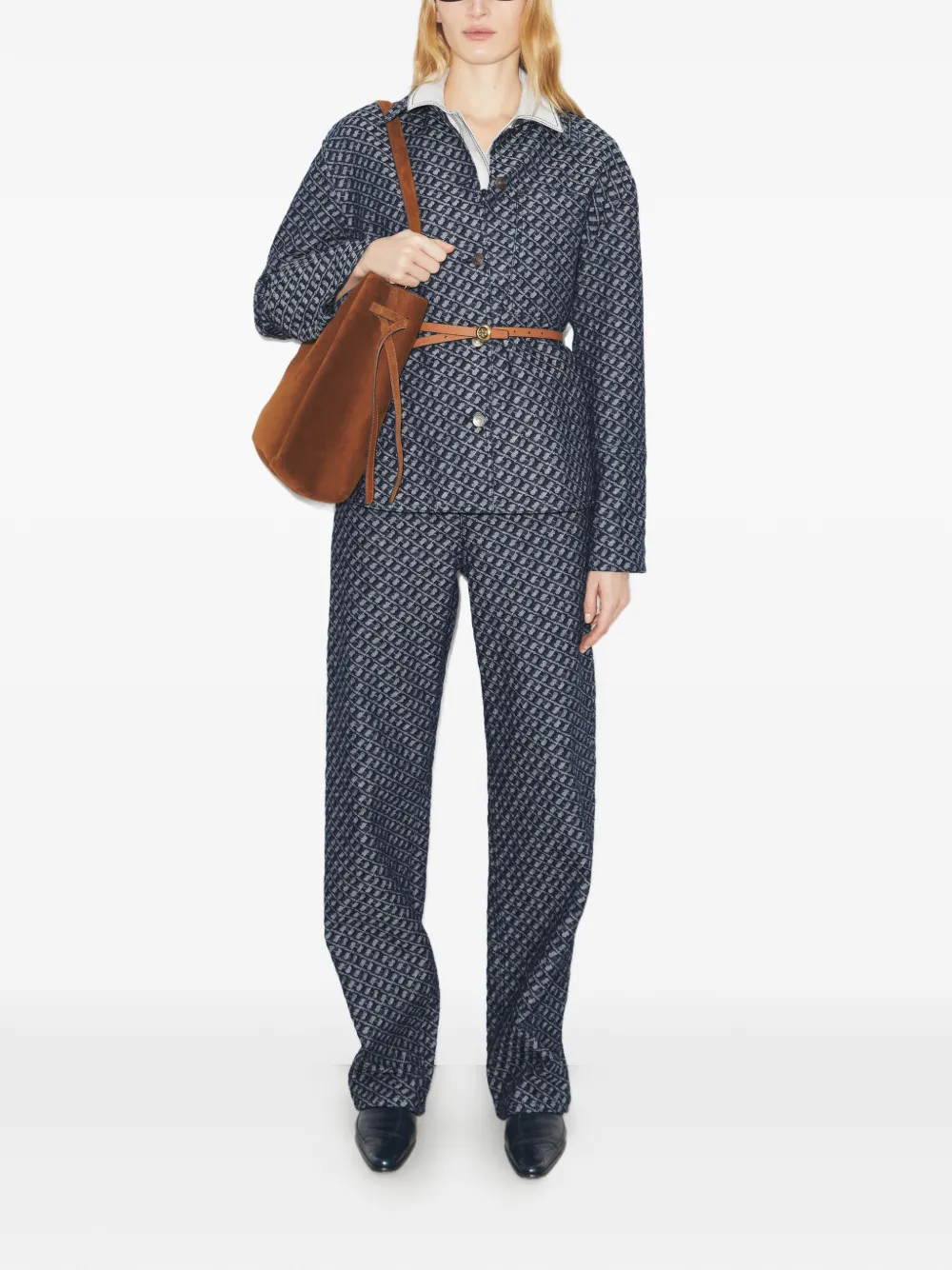  Tory Burch Denim Barn Jacket - Blue 
