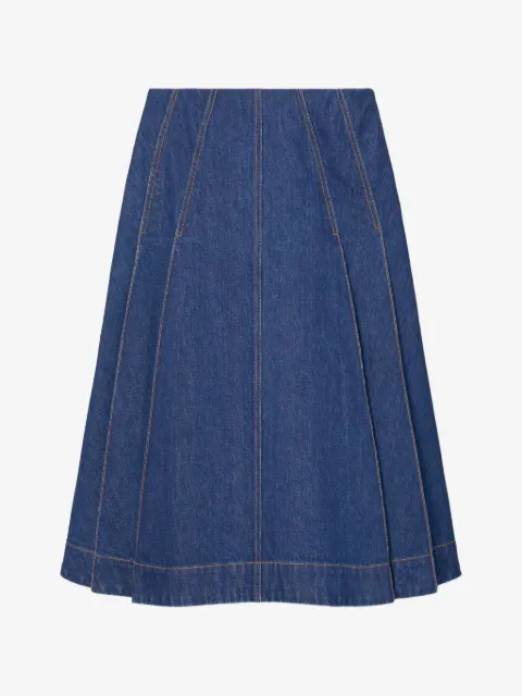 Tory Burch falda vaquera plisada