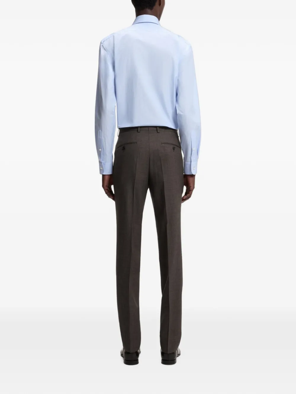 BOSS x Beckham broek met knopen Bruin