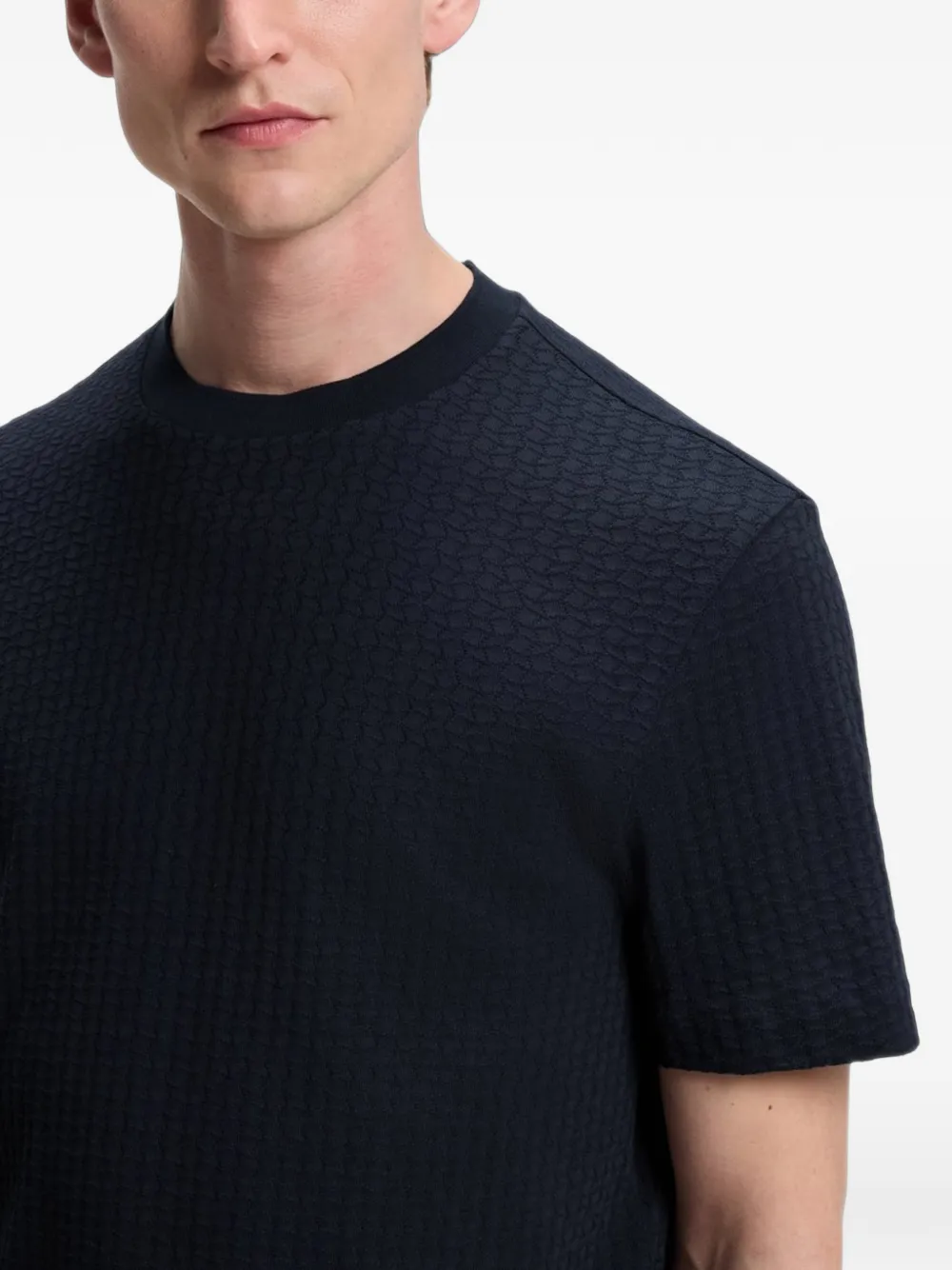 BOSS T-shirt met ronde hals Blauw