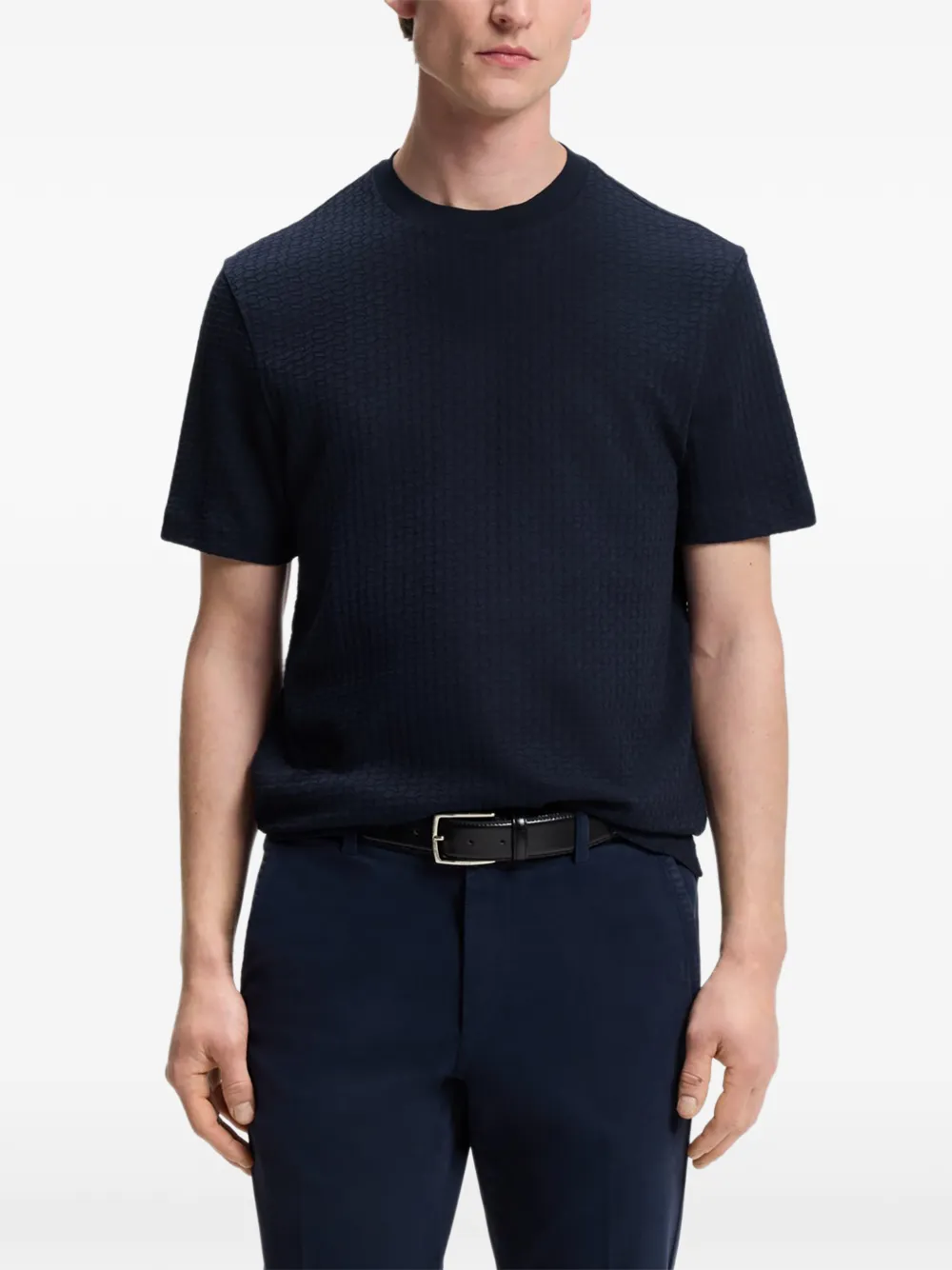 BOSS T-shirt met ronde hals Blauw