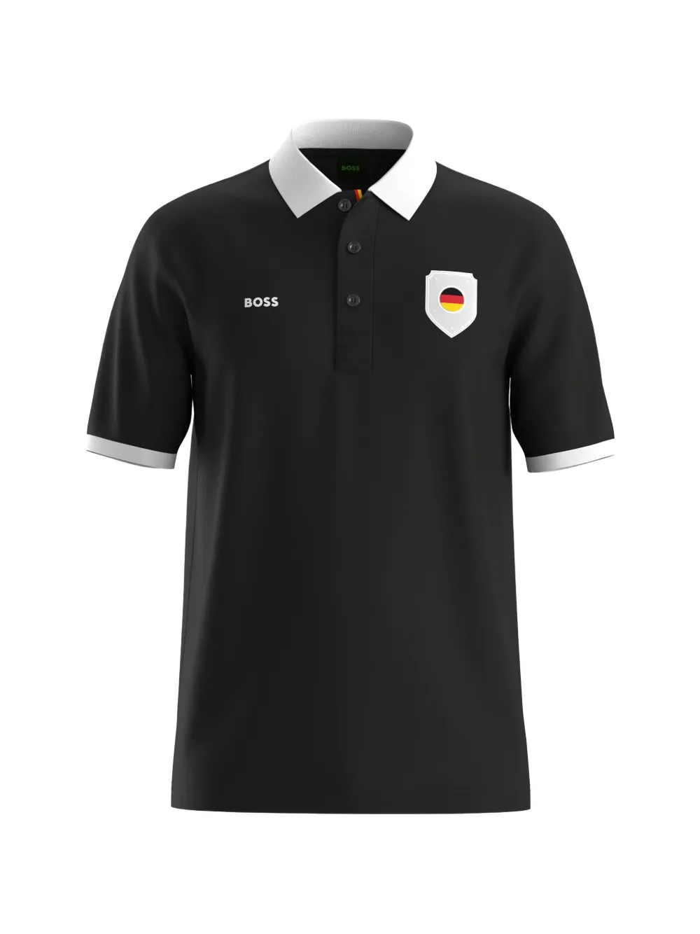BOSS Poloshirt mit Emblem - Schwarz