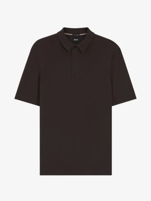 BOSS playera tipo polo tejida