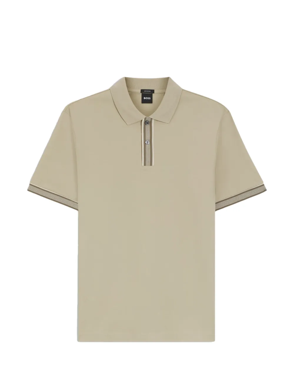 BOSS Polo con dettaglio a righe - Toni neutri