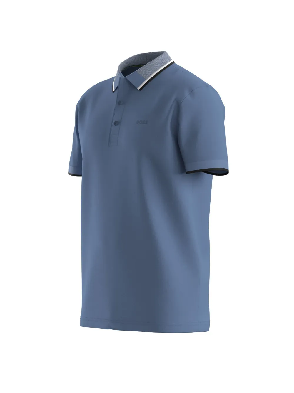 BOSS Paddy katoenen slim-fit poloshirt Blauw