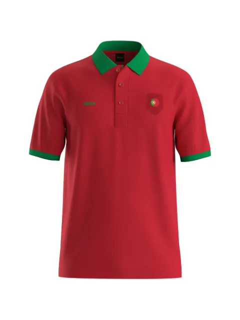 BOSS patch short-sleeve polo shirt
