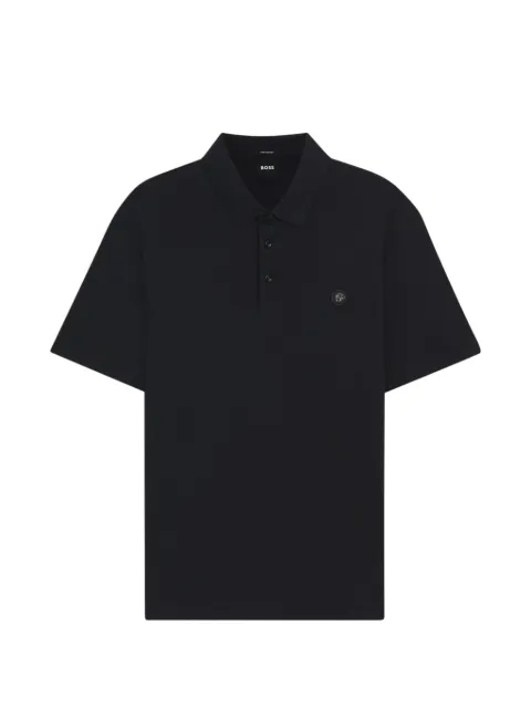 BOSS mercerized-cotton polo shirt with Double B monogram