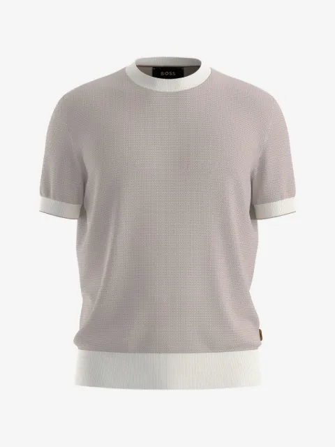 BOSS crew-neck short-sleeve sweater