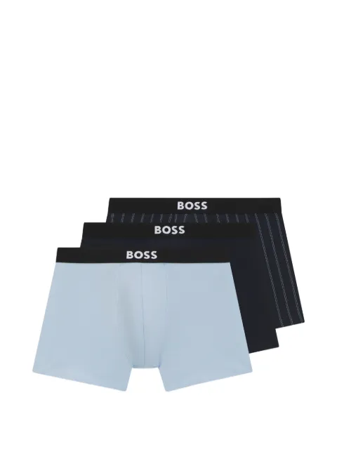 BOSS Kit 3 cuecas boxer com logo no cós