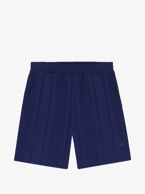 BOSS GREEN HUGO BOSS pleated cotton shorts