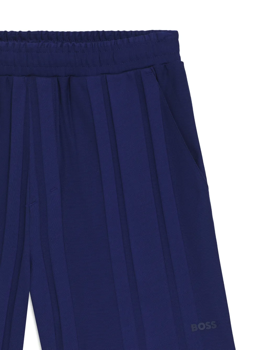 BOSS GREEN HUGO BOSS Geplooide katoenen shorts Blauw