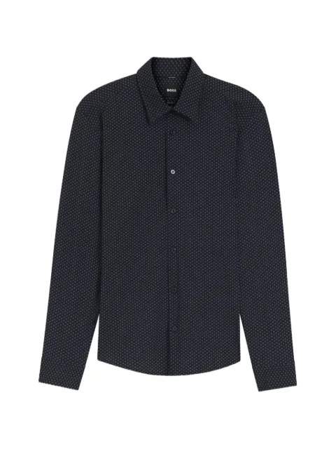 BOSS printed regular-fit shirt in performance-stretch jersey