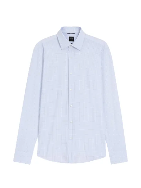 BOSS printed slim-fit shirt in performance-stretch jersey