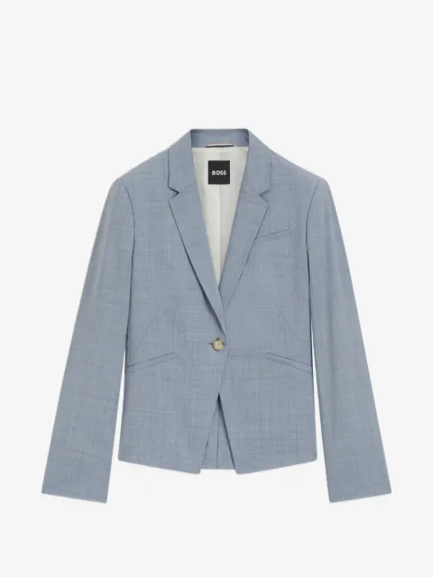 BOSS blazer slim con efecto melange