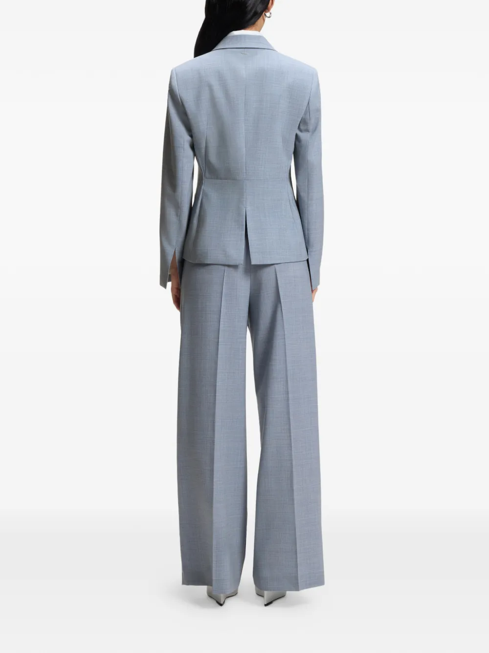 Boss Notched-lapel Single-button Blazer - Blue 