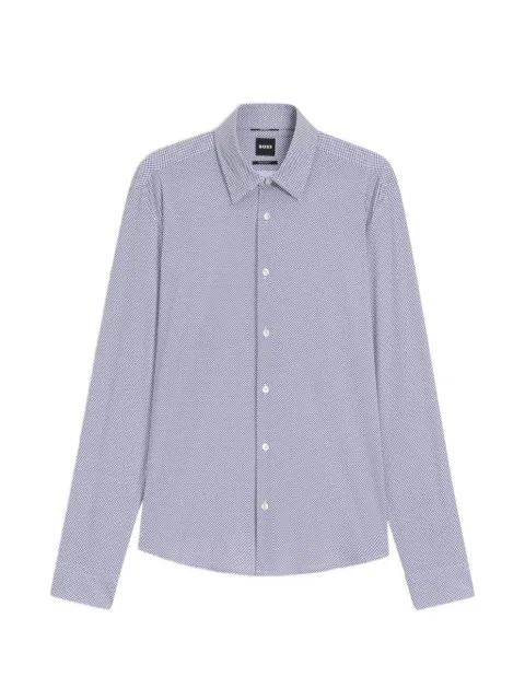 BOSS printed regular-fit shirt in performance-stretch jersey