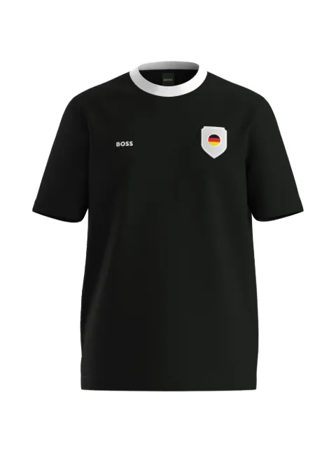 BOSS Camiseta decote careca com aplicação