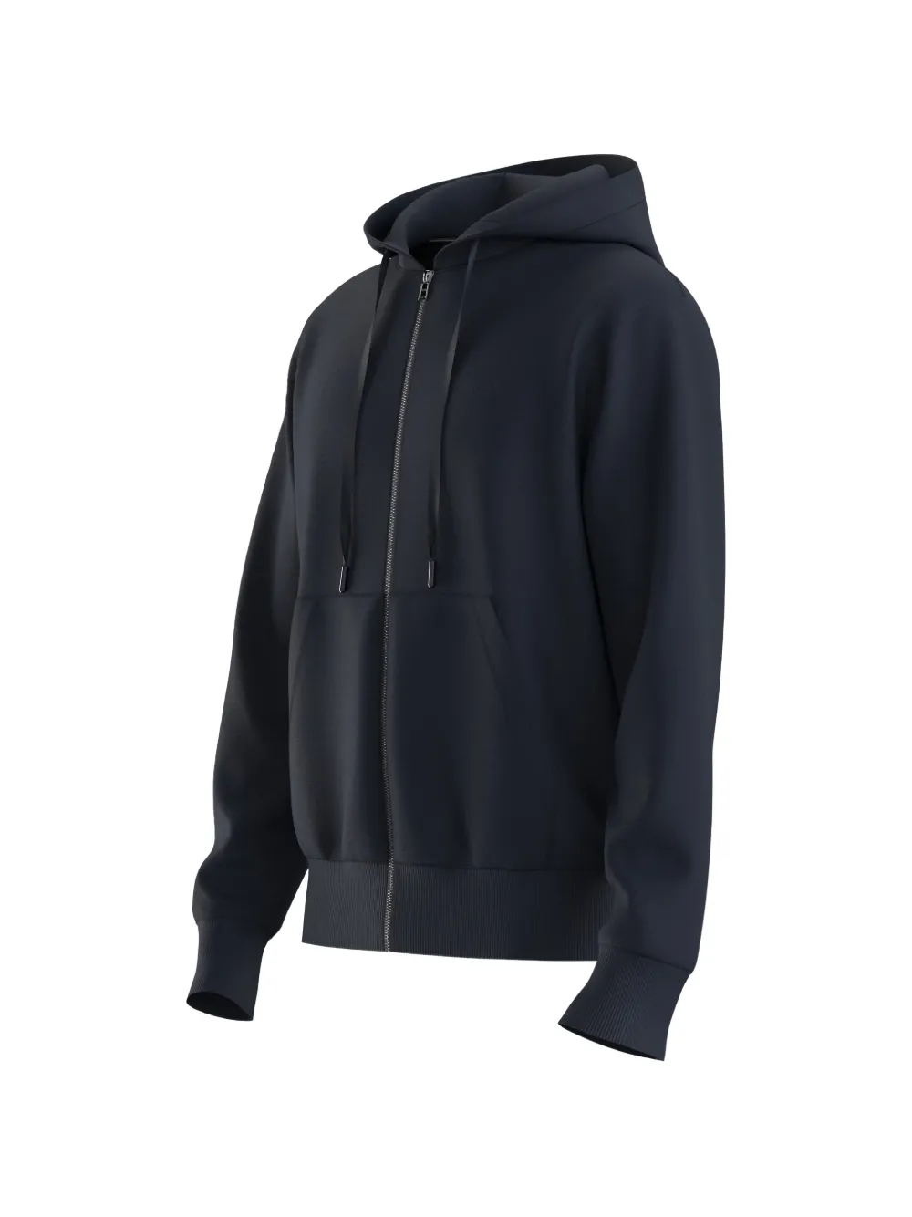 BOSS Hoodie met rits Blauw