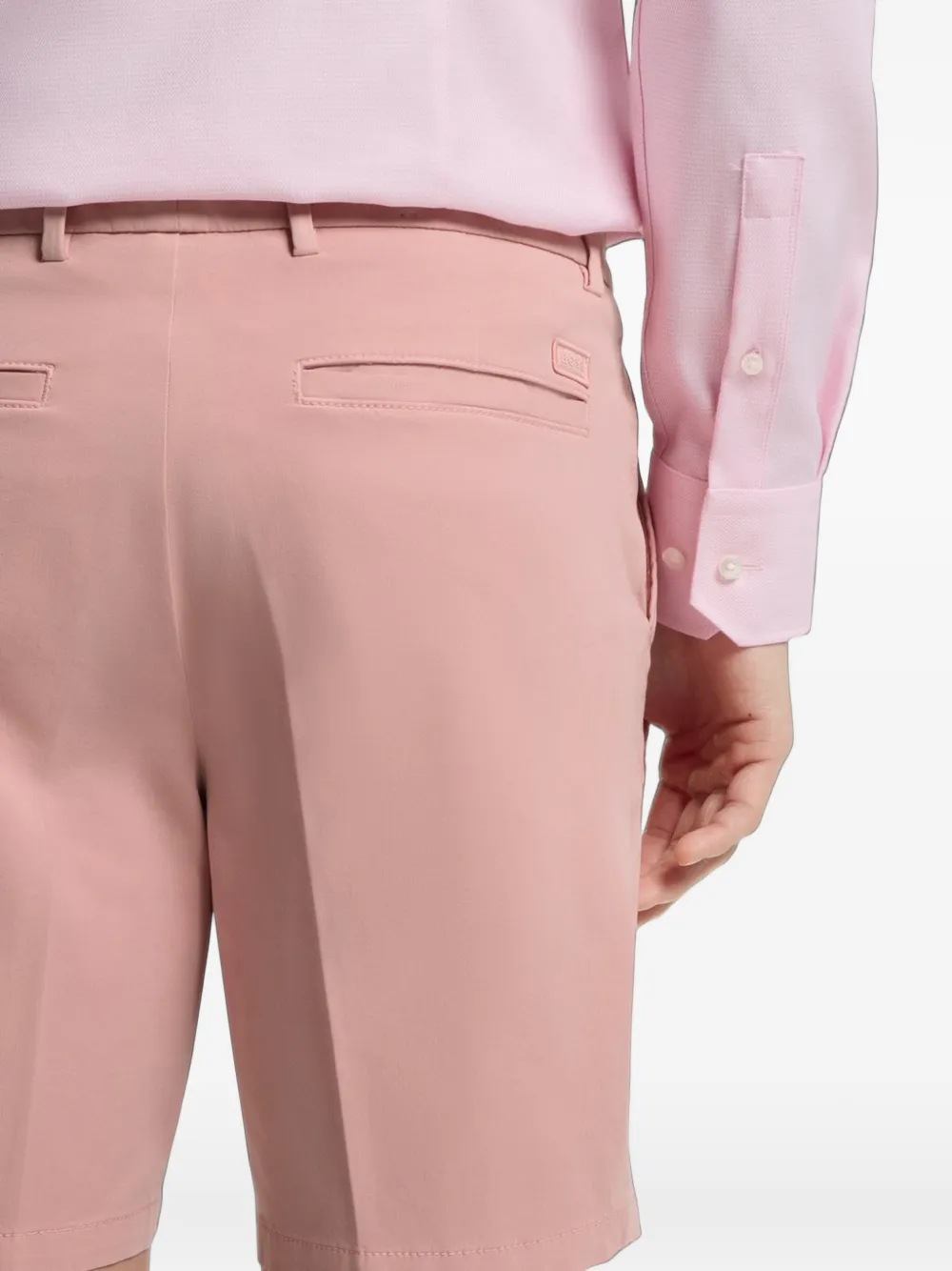 BOSS Shorts van stretch-katoen Roze