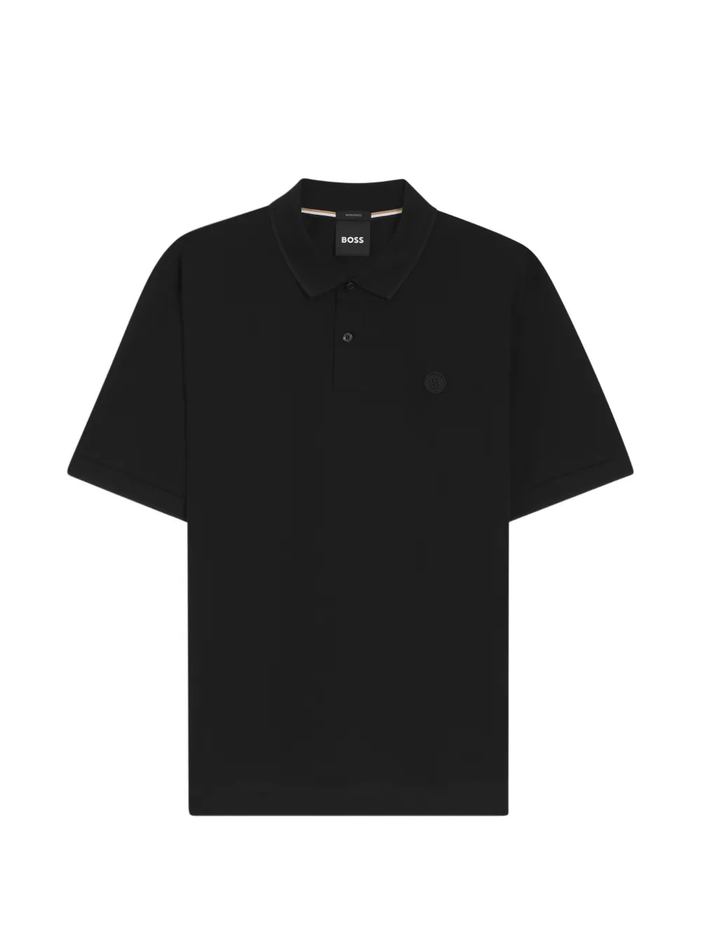BOSS logo-detail cotton polo shirt - Nero