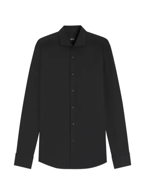 BOSS Camisa de algodão com abotoamento