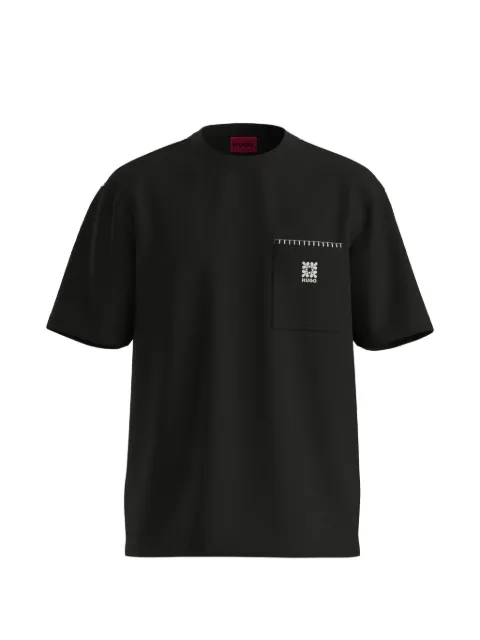 HUGO pocket embroidered T-shirt