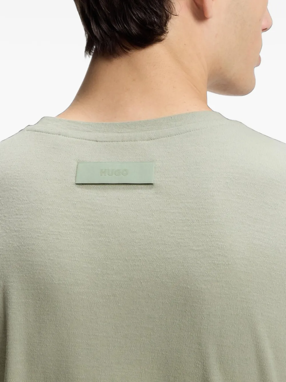 HUGO T-shirt met ronde hals Beige