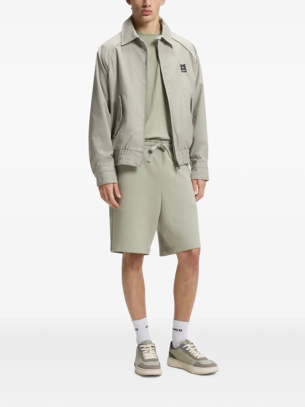 HUGO T-shirt met ronde hals Beige