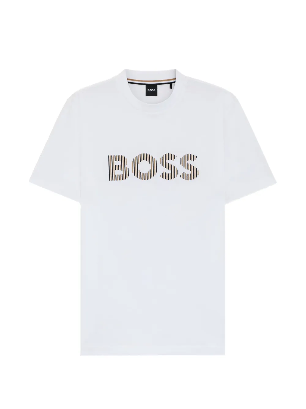 BOSS T-shirt con logo a righe - Bianco
