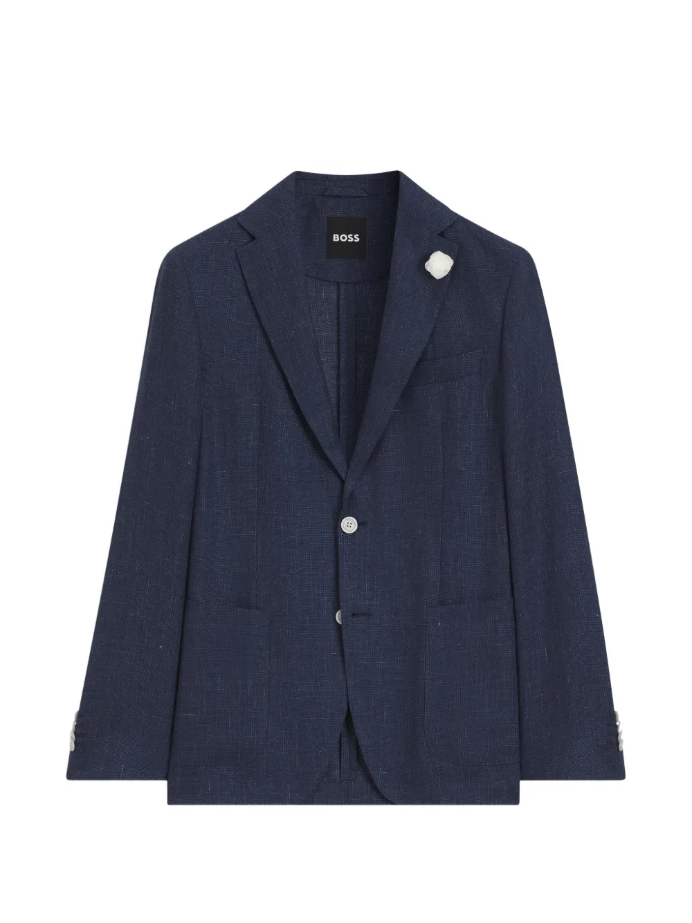 BOSS Blazer monopetto con bottoni - Blu