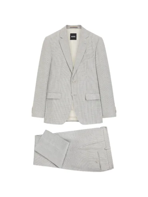 BOSS Terno texturizado com abotoamento
