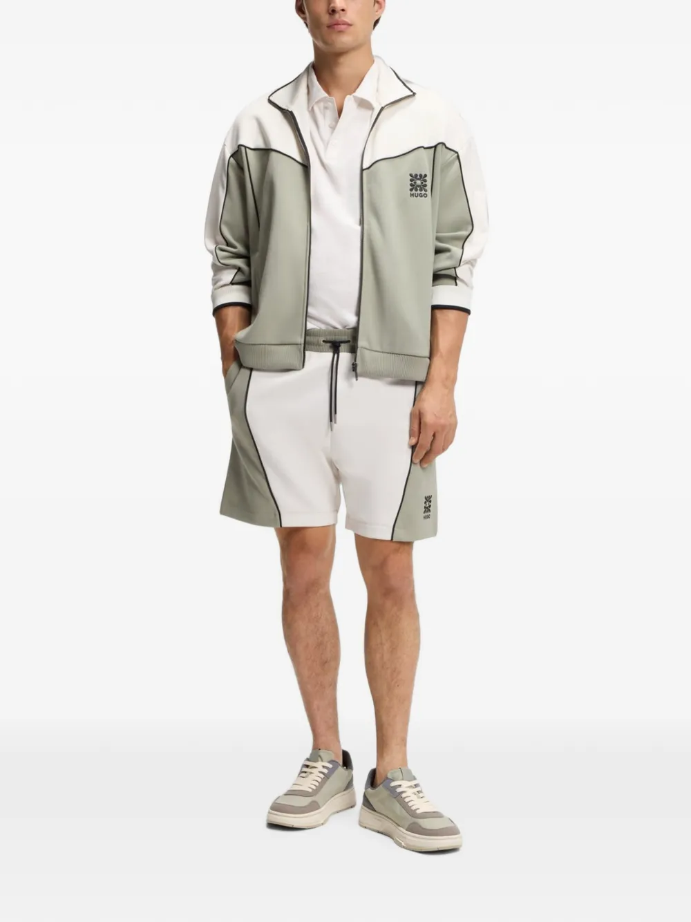HUGO Poloshirt met korte mouwen Beige