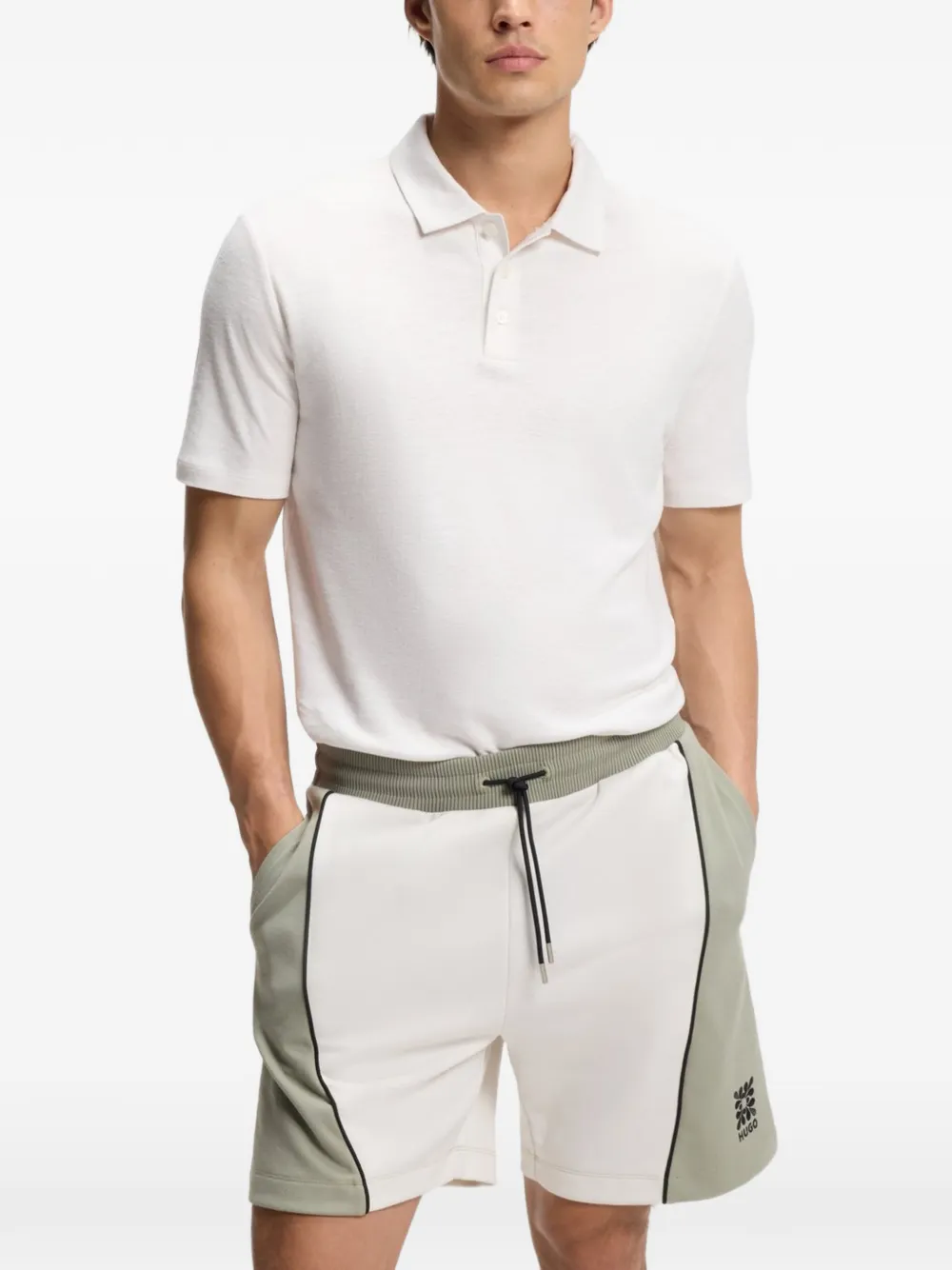 HUGO Poloshirt met korte mouwen Beige