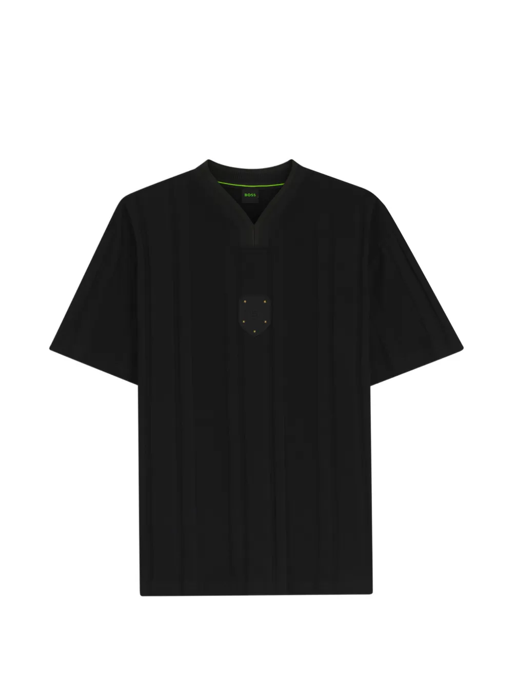 BOSS T-Shirt mit Längsstreifen - Schwarz