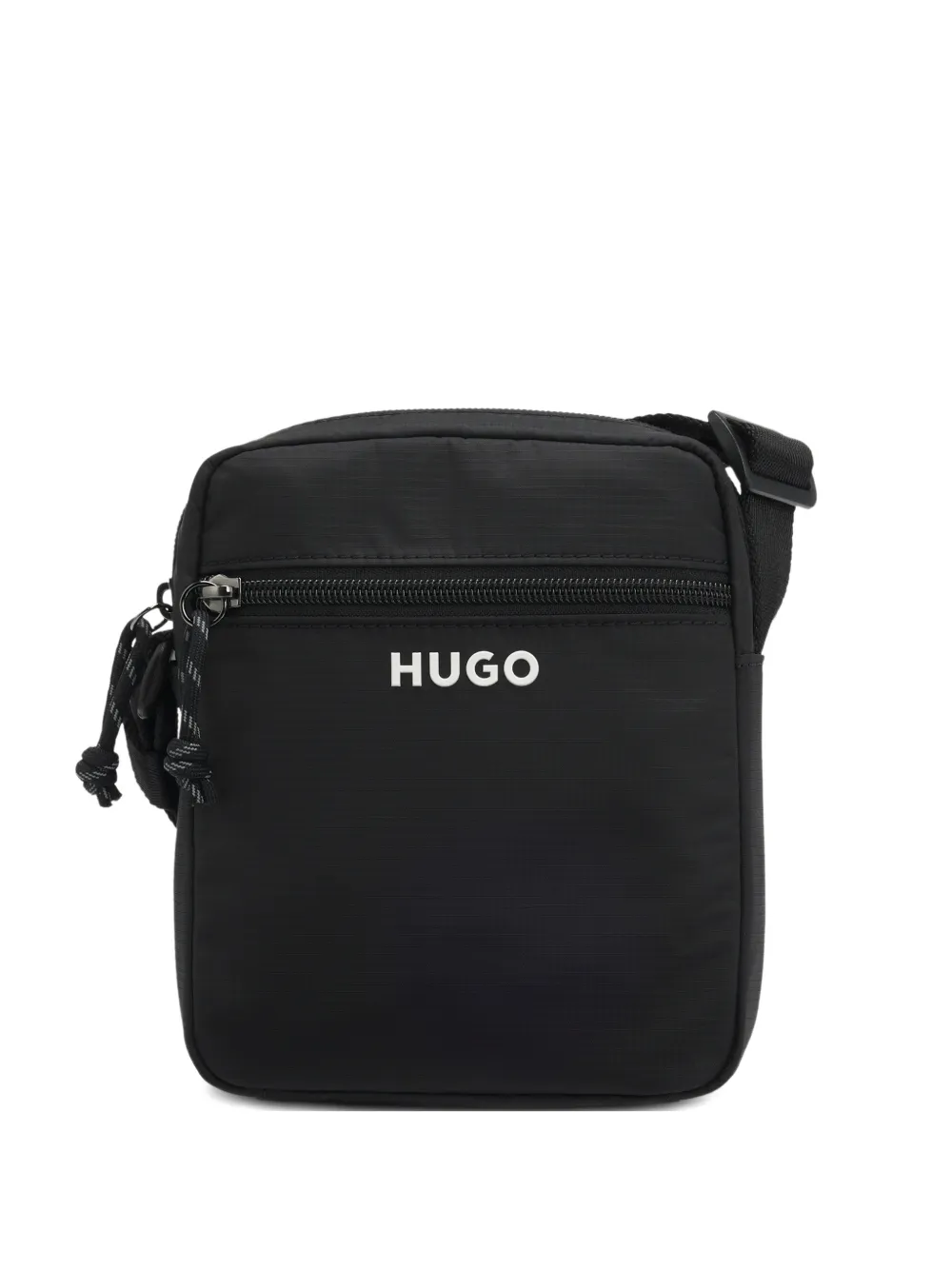 HUGO Borsa messenger con logo - Nero