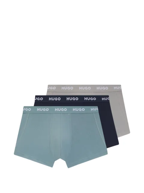 HUGO Kit 3 cuecas boxer com logo no cós