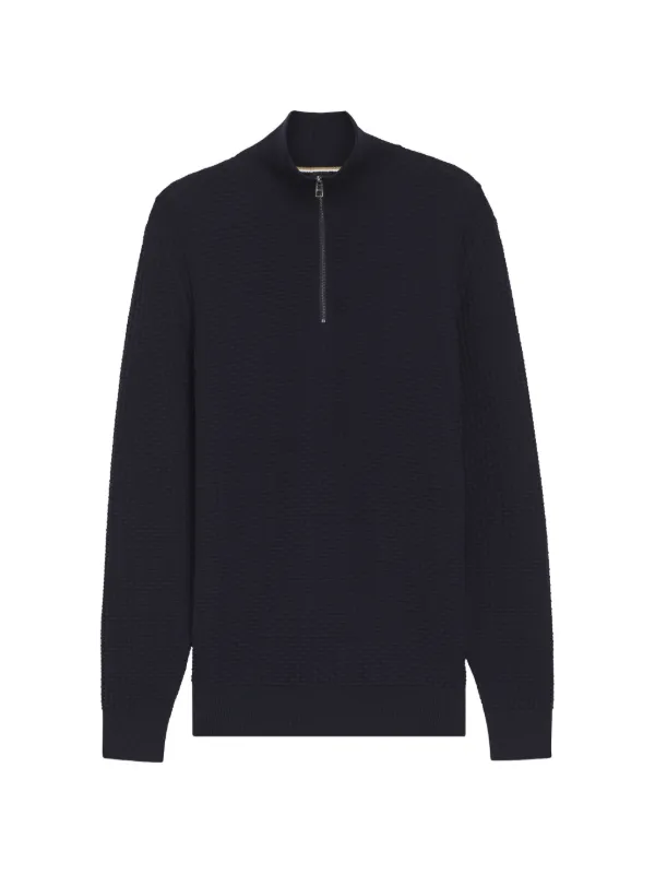 BOSS ハーフジップセーター サイズS BOSS ハーフジップ セーター | ブルー | FARFETCH JP