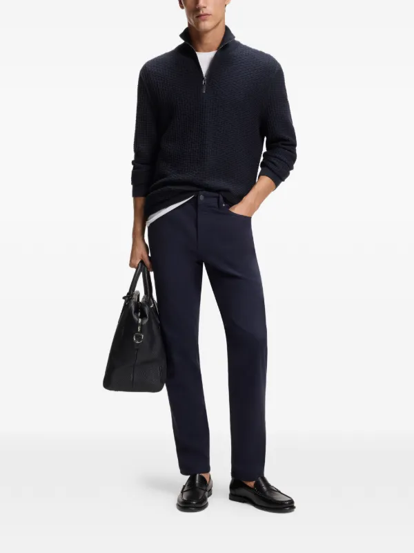 BOSS ハーフジップ セーター | ブルー | FARFETCH JP