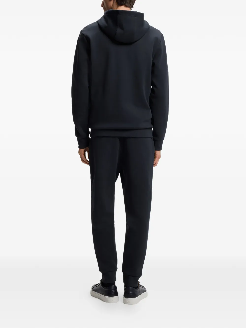 BOSS Hoodie met rits Blauw