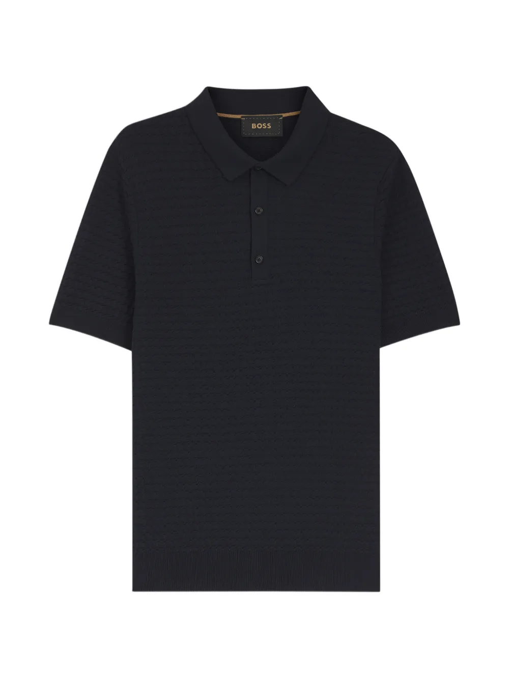 BOSS Strukturiertes Poloshirt - Blau