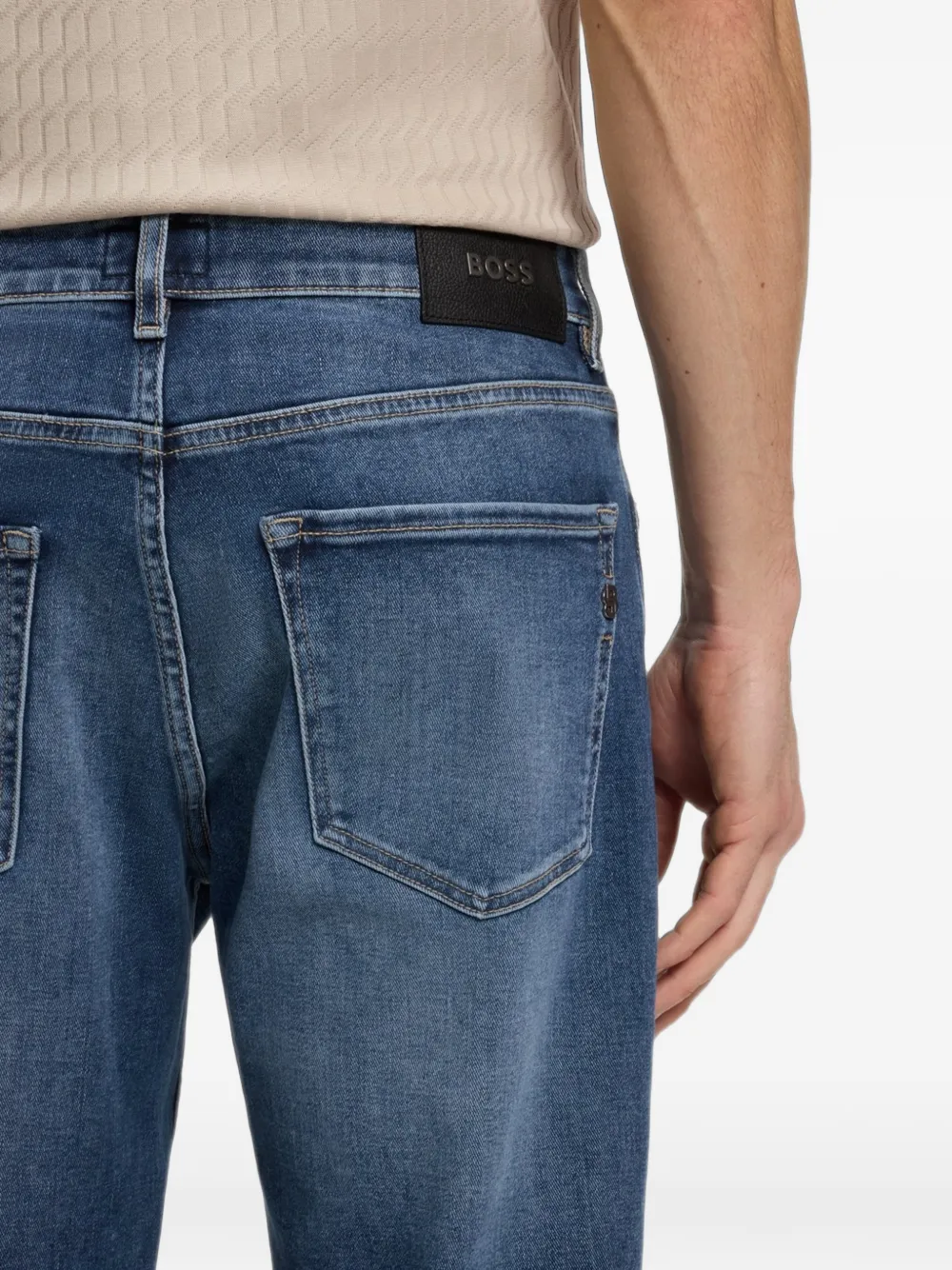 BOSS Maine regular-fit denim jeans Blauw