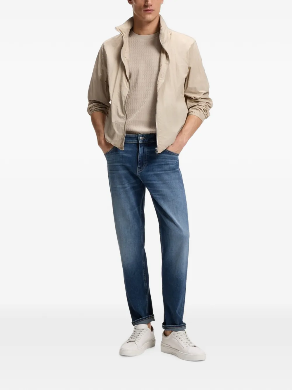 BOSS Maine regular-fit denim jeans Blauw
